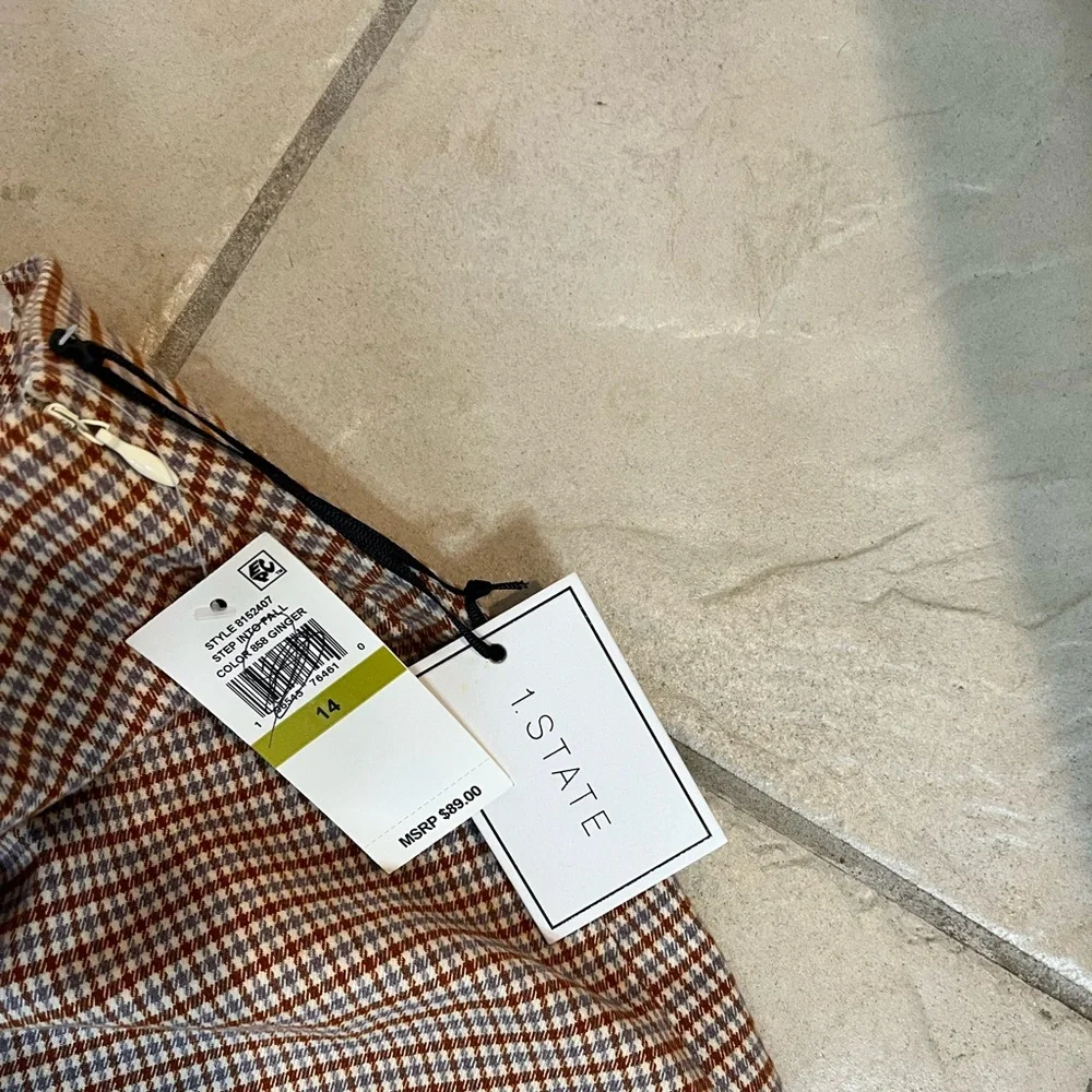 NEW WITH TAGS 1. STATE Plaid Skirt